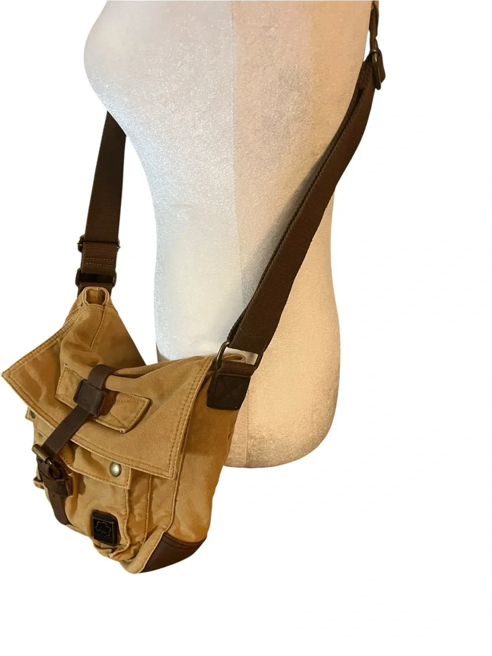 S.E. Cotton Vintage Style Canvas Crossbody/Messenger Bag
